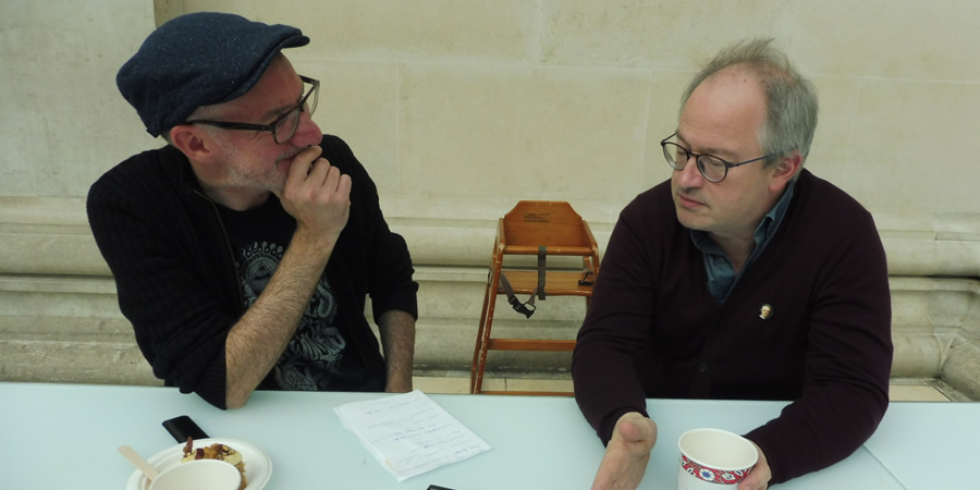 Image shows from L to R: Si Hawkins, Robin Ince. Image shows from L to R: Si Hawkins, Robin Ince.