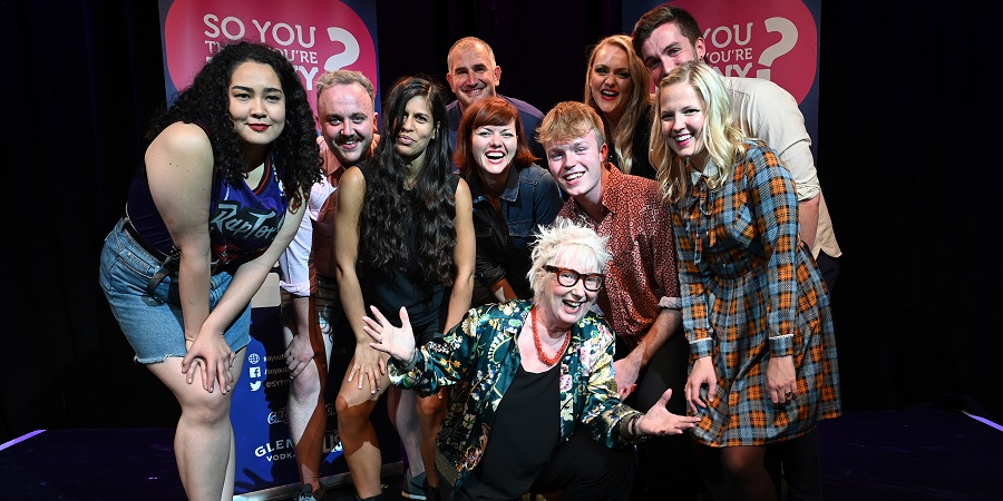 So You Think You're Funny? 2019. Image shows from L to R: Erika Ehler, Shane Daniel Byrne, Charlie George, Fady Kassab, Claire Haus, Jenny Eclair, Finlay Christie, Kate McGann, Denis Len, Kate Bancroft. So You Think You're Funny? 2019. Image shows from L to R: Erika Ehler, Shane Daniel Byrne, Charlie George, Fady Kassab, Claire Haus, Jenny Eclair, Finlay Christie, Kate McGann, Denis Len, Kate Bancroft.