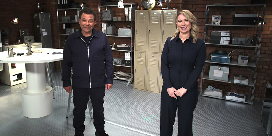 Craig Charles: UFO Conspiracies. Image shows from L to R: Craig Charles, Sarah Cruddas. Craig Charles: UFO Conspiracies. Image shows from L to R: Craig Charles, Sarah Cruddas.