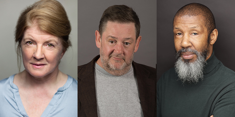 Image shows from L to R: Felicity Montagu, Johnny Vegas, Brian Bovell. Image shows from L to R: Felicity Montagu, Johnny Vegas, Brian Bovell.