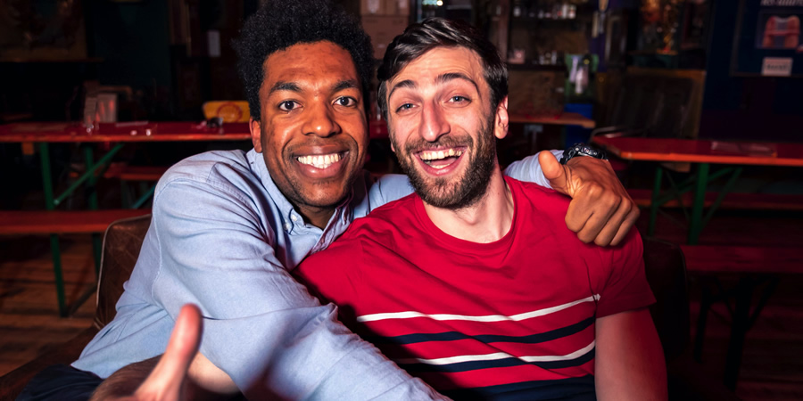 Up The Creek - One To Watch competition 2019. Image shows from L to R: Toussaint Douglass, Vlad Ilich. Copyright: David Geli. Up The Creek - One To Watch competition 2019. Image shows from L to R: Toussaint Douglass, Vlad Ilich. Copyright: David Geli.