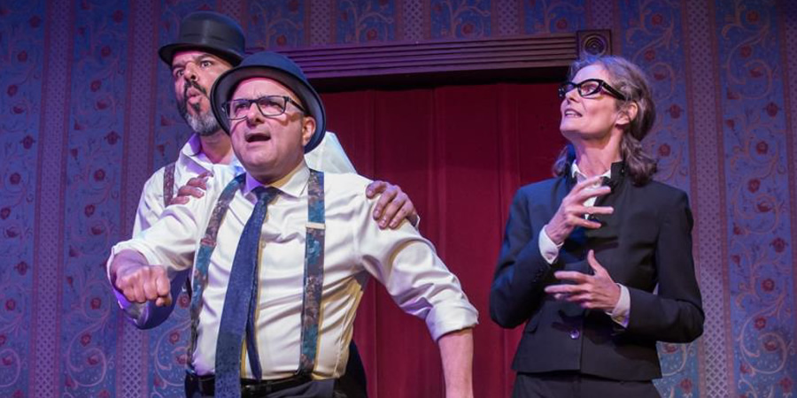Vaudeville Explained. Image shows from L to R: Ric Walker, Joe Janes, Kelly Haran. Copyright: Jerry Schulman. Vaudeville Explained. Image shows from L to R: Ric Walker, Joe Janes, Kelly Haran. Copyright: Jerry Schulman.