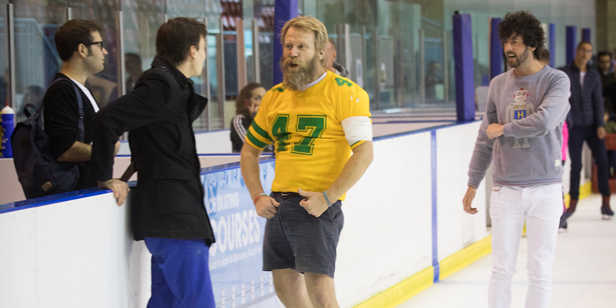 Weirdos on Ice. Image shows from L to R: Adam Larter, Joz Norris, Tony Law, Matthew Highton. Copyright: Claire Haigh. Weirdos on Ice. Image shows from L to R: Adam Larter, Joz Norris, Tony Law, Matthew Highton. Copyright: Claire Haigh.