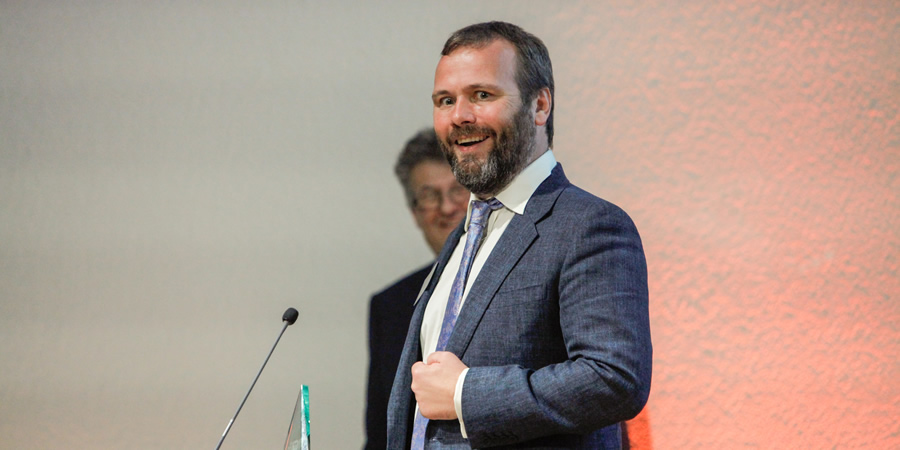 2020 Writers' Guild Awards. John Finnemore. Copyright: Matt Writtle. 2020 Writers' Guild Awards. John Finnemore. Copyright: Matt Writtle.