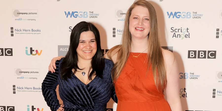 2020 Writers' Guild Awards. Image shows from L to R: Tasha Dhanraj, Hannah George. Copyright: Matt Writtle. 2020 Writers' Guild Awards. Image shows from L to R: Tasha Dhanraj, Hannah George. Copyright: Matt Writtle.