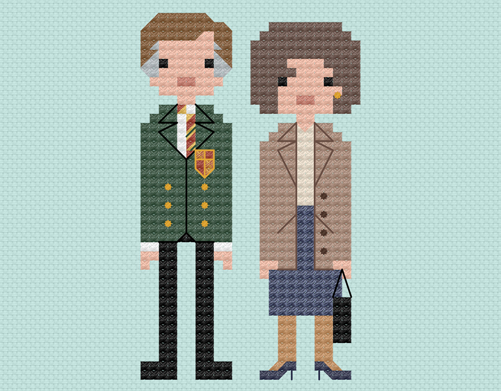 Alan Partridge cross stitch. Copyright: 8bitnorthxstitch. Alan Partridge cross stitch. Copyright: 8bitnorthxstitch.