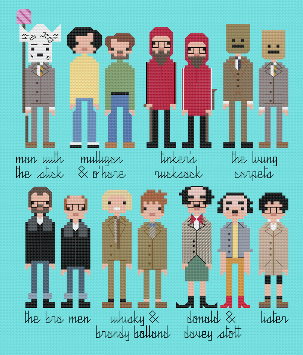 Vic & Bob cross stitch. Copyright: 8bitnorthxstitch. Vic & Bob cross stitch. Copyright: 8bitnorthxstitch.