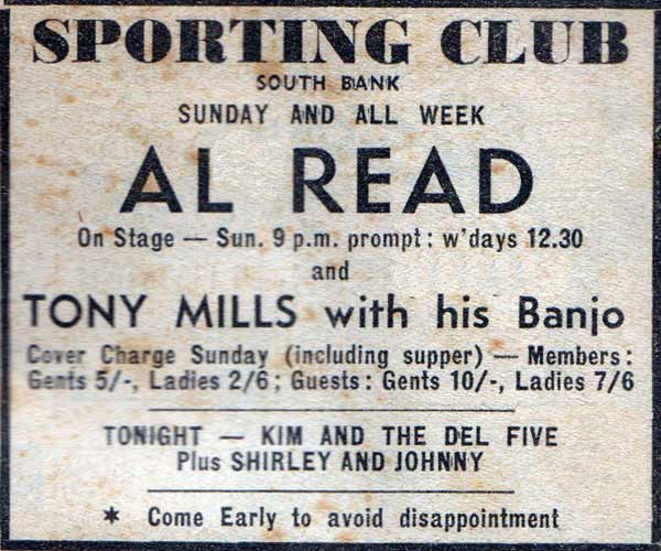 Advert for a performance by Al Read. Advert for a performance by Al Read.