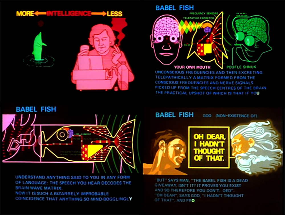 The Hitchhiker's Guide To The Galaxy. Copyright: BBC. The Hitchhiker's Guide To The Galaxy. Copyright: BBC.