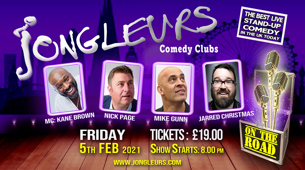Jongleurs Comedy Clubs. Image shows from L to R: Kane Brown, Nick Page, Mike Gunn, Jarred Christmas. Jongleurs Comedy Clubs. Image shows from L to R: Kane Brown, Nick Page, Mike Gunn, Jarred Christmas.