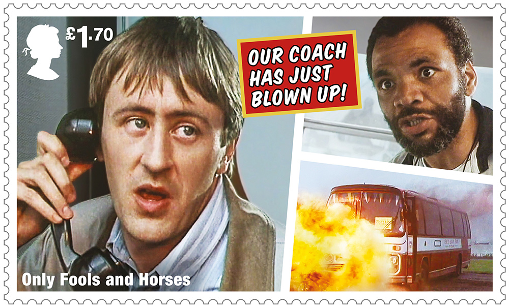 Only Fools And Horses stamp - Our coach has just blown up!. Only Fools And Horses stamp - Our coach has just blown up!.