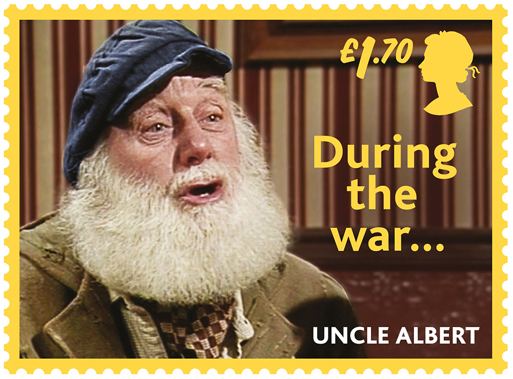 Only Fools And Horses stamp - Uncle Albert. "During the war...". Only Fools And Horses stamp - Uncle Albert. "During the war...".