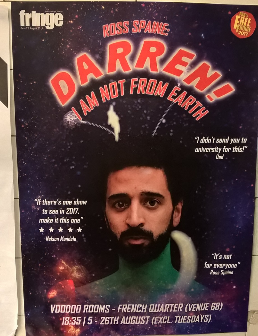 Ross Spaine: Darren! I Am Not From Earth. Ross Spaine: Darren! I Am Not From Earth.