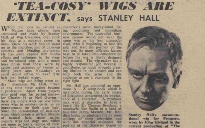 'Tea-Cosy' Wigs Are Extinct says Stanley Hall. 'Tea-Cosy' Wigs Are Extinct says Stanley Hall.
