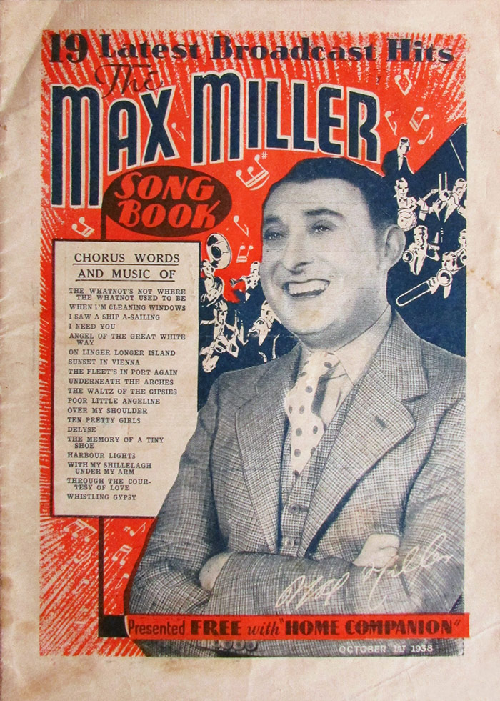 The Max Miller Song Book cover. Max Miller. The Max Miller Song Book cover. Max Miller.