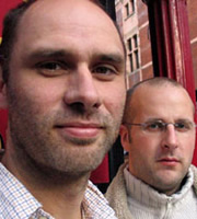 Image shows from L to R: Jesse Armstrong, Sam Bain. Copyright: BBC. Image shows from L to R: Jesse Armstrong, Sam Bain. Copyright: BBC.