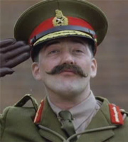 Blackadder. General Melchett (Stephen Fry). Copyright: BBC / Tiger Aspect Productions. Blackadder. General Melchett (Stephen Fry). Copyright: BBC / Tiger Aspect Productions.