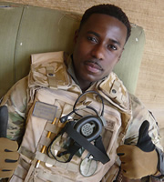 Bluestone 42. Millsy (Gary Carr). Copyright: BBC. Bluestone 42. Millsy (Gary Carr). Copyright: BBC.