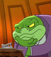 Danger Mouse. Baron Greenback. Copyright: FremantleMedia. Danger Mouse. Baron Greenback. Copyright: FremantleMedia.