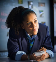 Half Moon Investigations. Mia Stone (Olivia Grant). Copyright: BBC. Half Moon Investigations. Mia Stone (Olivia Grant). Copyright: BBC.