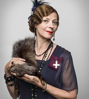 Mapp & Lucia. Susan Wyse MBE (Pippa Haywood). Copyright: BBC. Mapp & Lucia. Susan Wyse MBE (Pippa Haywood). Copyright: BBC.