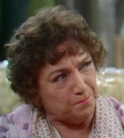 Nearest And Dearest. Nellie Pledge (Hylda Baker). Copyright: Granada Television. Nearest And Dearest. Nellie Pledge (Hylda Baker). Copyright: Granada Television.