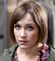 Pramface. Laura Derbyshire (Scarlett Alice Johnson). Copyright: BBC / Little Comet. Pramface. Laura Derbyshire (Scarlett Alice Johnson). Copyright: BBC / Little Comet.