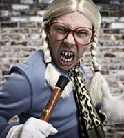 Psychoville. Silent Singer (Reece Shearsmith). Copyright: BBC. Psychoville. Silent Singer (Reece Shearsmith). Copyright: BBC.