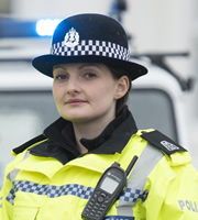 Scot Squad. PC Jane Mackay (Ashley Smith). Copyright: The Comedy Unit. Scot Squad. PC Jane Mackay (Ashley Smith). Copyright: The Comedy Unit.