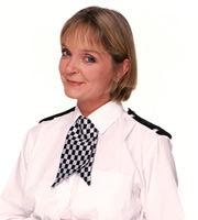 The Thin Blue Line. Sergeant Dawkins (Serena Evans). Copyright: Tiger Aspect Productions. The Thin Blue Line. Sergeant Dawkins (Serena Evans). Copyright: Tiger Aspect Productions.