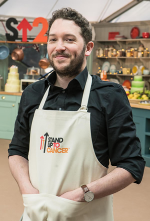 The Great Celebrity Bake Off for Stand Up to Cancer 2019. Jon Richardson. Copyright: Channel 4 Television Corporation. The Great Celebrity Bake Off for Stand Up to Cancer 2019. Jon Richardson. Copyright: Channel 4 Television Corporation.