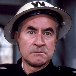 Dad's Army. Chief A.R.P. Warden Hodges (Bill Pertwee). Copyright: BBC. Dad's Army. Chief A.R.P. Warden Hodges (Bill Pertwee). Copyright: BBC.