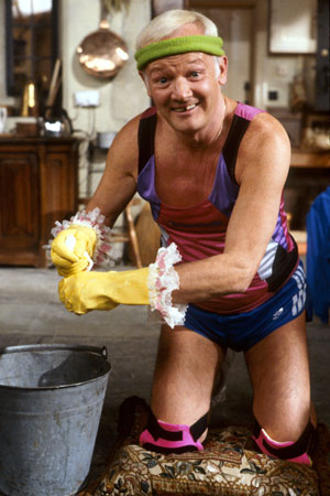 Grace & Favour. Mr. Wilberforce Clayborne Humphries (John Inman). Copyright: BBC. Grace & Favour. Mr. Wilberforce Clayborne Humphries (John Inman). Copyright: BBC.