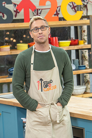 The Great Celebrity Bake Off for Stand Up To Cancer 2020. Russell Howard. Copyright: Channel 4 Television Corporation. The Great Celebrity Bake Off for Stand Up To Cancer 2020. Russell Howard. Copyright: Channel 4 Television Corporation.