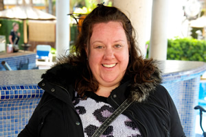 Benidorm. Terri (Charlotte Eaton). Copyright: Tiger Aspect Productions. Benidorm. Terri (Charlotte Eaton). Copyright: Tiger Aspect Productions.