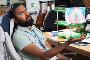 Damned. Nitin (Himesh Patel). Copyright: What Larks Productions. Damned. Nitin (Himesh Patel). Copyright: What Larks Productions.