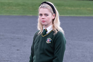 Derry Girls. Erin Quinn (Saoirse-Monica Jackson). Copyright: Hat Trick Productions. Derry Girls. Erin Quinn (Saoirse-Monica Jackson). Copyright: Hat Trick Productions.