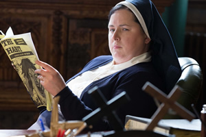 Derry Girls. Sister Michael (Siobhán McSweeney). Copyright: Hat Trick Productions. Derry Girls. Sister Michael (Siobhán McSweeney). Copyright: Hat Trick Productions.
