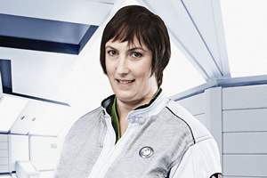 Hyperdrive. Diplomatic Officer Teal (Miranda Hart). Copyright: BBC. Hyperdrive. Diplomatic Officer Teal (Miranda Hart). Copyright: BBC.