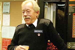 The Smoking Room. Len (Leslie Schofield). Copyright: BBC. The Smoking Room. Len (Leslie Schofield). Copyright: BBC.