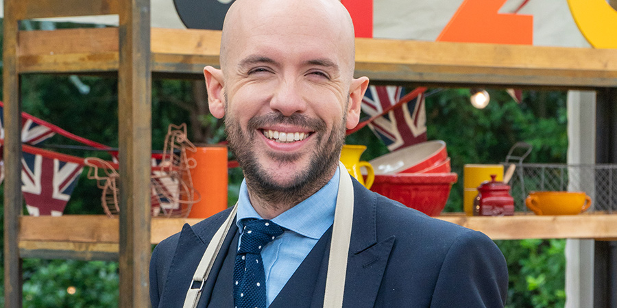 The Great Celebrity Bake Off For Stand Up To Cancer 2021. Tom Allen. The Great Celebrity Bake Off For Stand Up To Cancer 2021. Tom Allen.