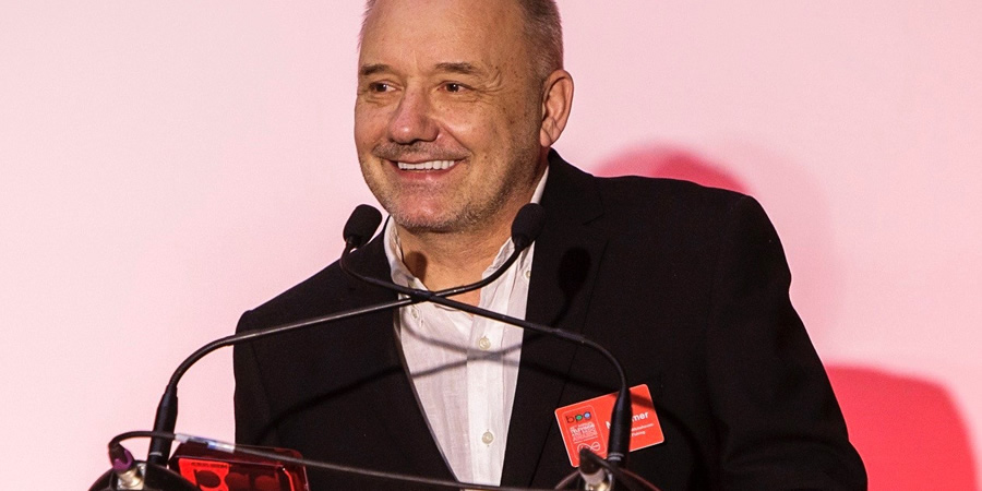 Bob Mortimer picks up the Best Entertainment prize at the BPG Awards 2019. Bob Mortimer. Copyright: BPG / Virgin Media. Bob Mortimer picks up the Best Entertainment prize at the BPG Awards 2019. Bob Mortimer. Copyright: BPG / Virgin Media.