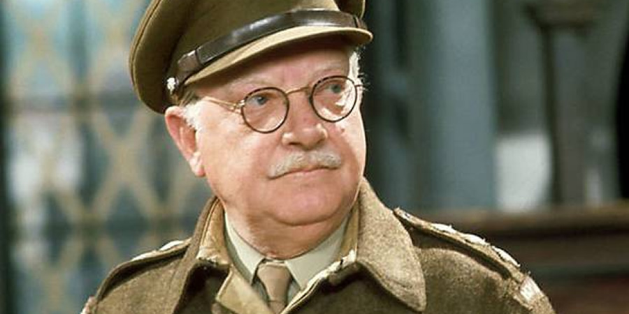 Dad's Army. Captain Mainwaring (Arthur Lowe). Copyright: BBC. Dad's Army. Captain Mainwaring (Arthur Lowe). Copyright: BBC.