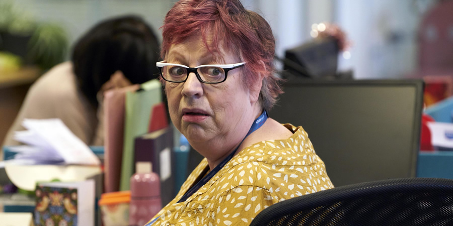 Damned. Rose Denby (Jo Brand). Copyright: What Larks Productions. Damned. Rose Denby (Jo Brand). Copyright: What Larks Productions.