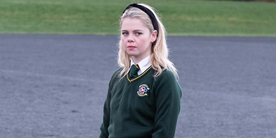 Derry Girls. Erin Quinn (Saoirse-Monica Jackson). Copyright: Hat Trick Productions. Derry Girls. Erin Quinn (Saoirse-Monica Jackson). Copyright: Hat Trick Productions.