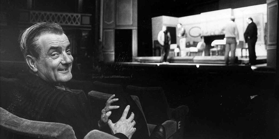Eddie Braben pictured watching preparations for a play. Eddie Braben. Eddie Braben pictured watching preparations for a play. Eddie Braben.