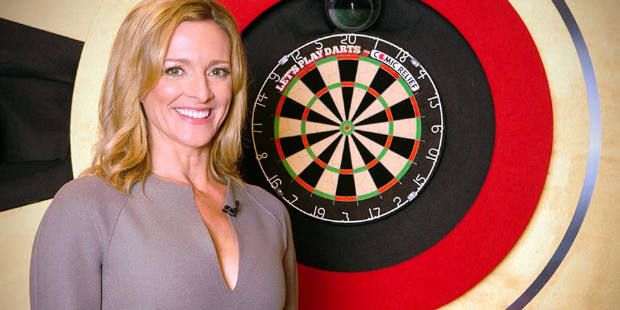 Let's Play Darts. Gabby Logan. Copyright: Zeppotron. Let's Play Darts. Gabby Logan. Copyright: Zeppotron.