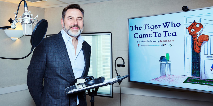 The Tiger Who Came To Tea. David Walliams. Copyright: Channel 4 Television Corporation. The Tiger Who Came To Tea. David Walliams. Copyright: Channel 4 Television Corporation.